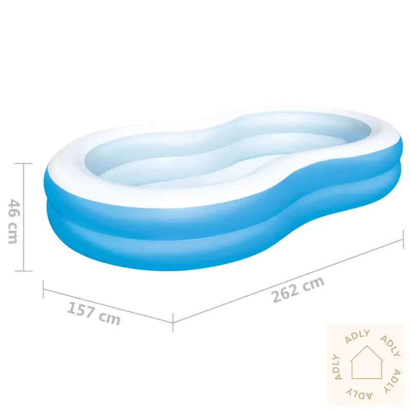 Bestway Big Lagoon Familiebasseng 262X157X46 Cm