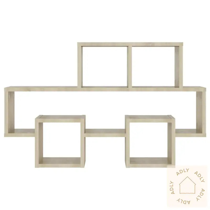 Bilformet Vegghylle Sonoma Eik 82X15X51 Cm Konstruert Tre