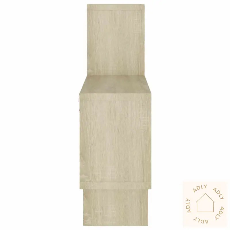 Bilformet Vegghylle Sonoma Eik 82X15X51 Cm Konstruert Tre