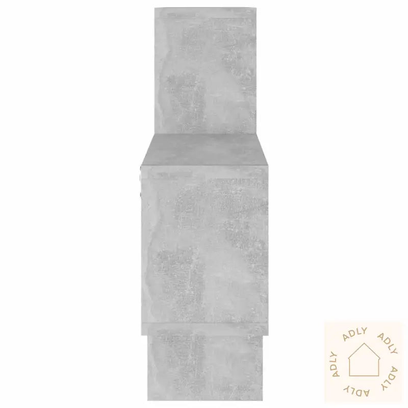 Bilformet Vegghylle Betonggrå 82X15X51 Cm Konstruert Tre
