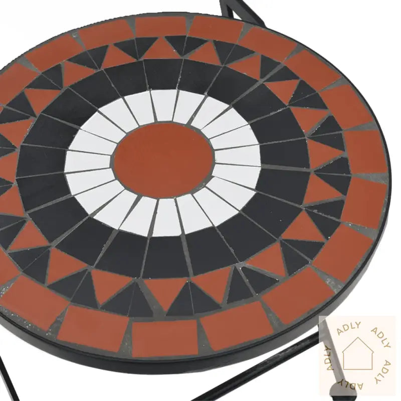 Sammenleggbare Bistrostoler 2 Stk Terrakotta Og Hvit Keramikk