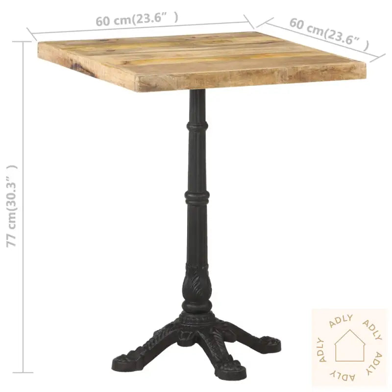 Bistrobord 60X60X77 Cm Grovt Mangotre