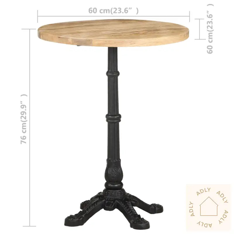 Bistrobord Ø60X76 Cm Grovt Mangotre