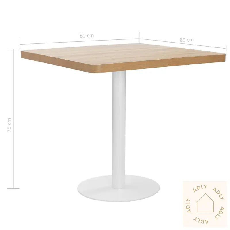 Bistrobord Lysebrun 80X80 Cm Mdf