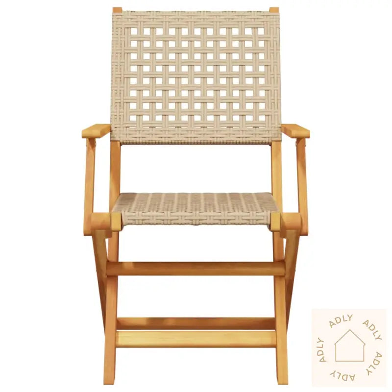 Bistrosett 3 Deler Beige Polyrotting Og Heltre