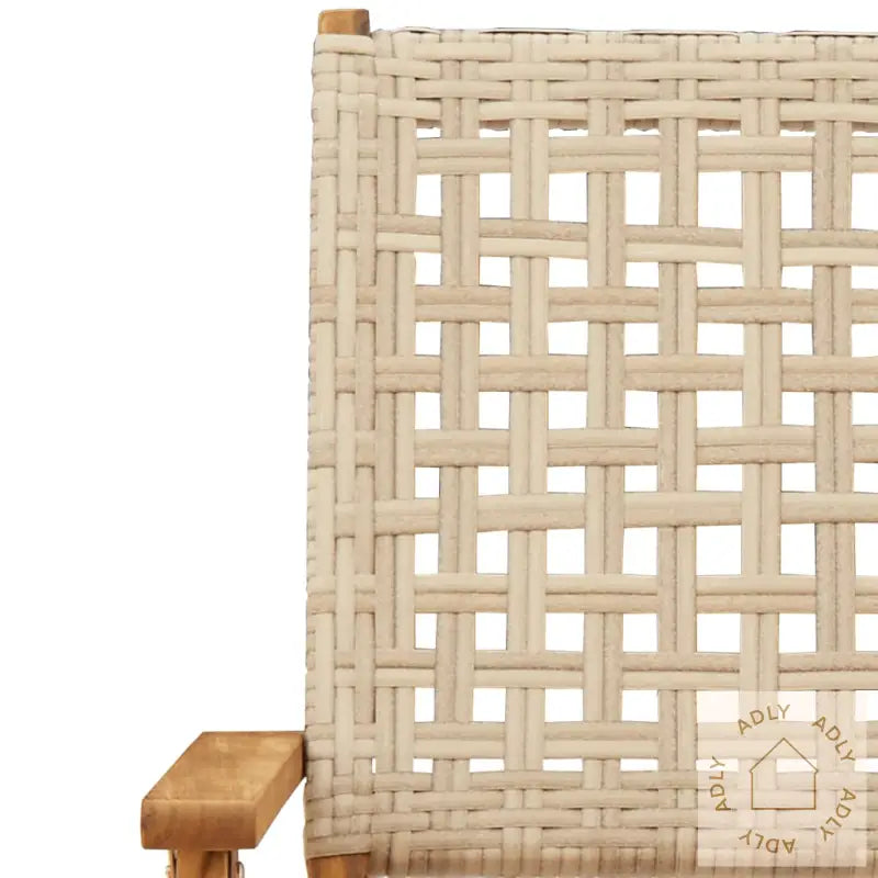 Bistrosett 3 Deler Beige Polyrotting Og Heltre