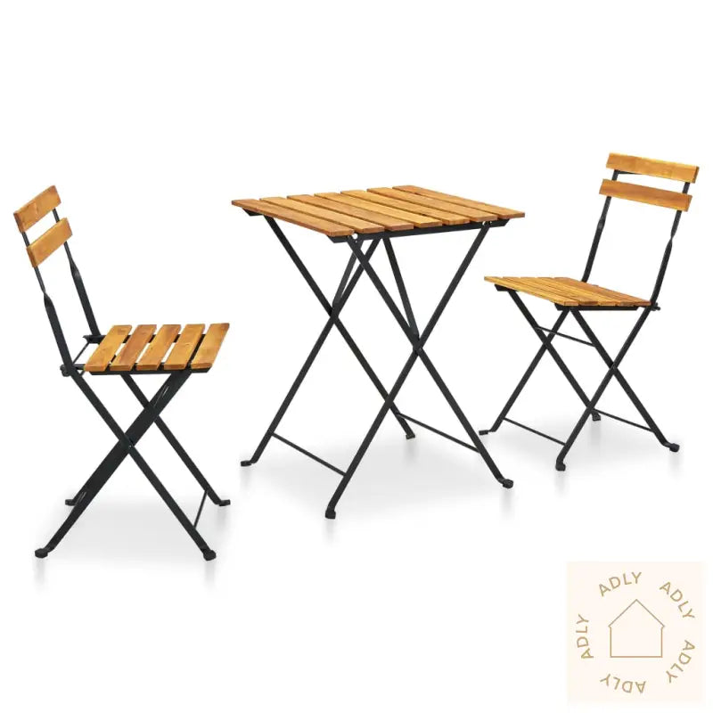Sammenleggbart Bistrosett 3 Deler Heltre Akasie