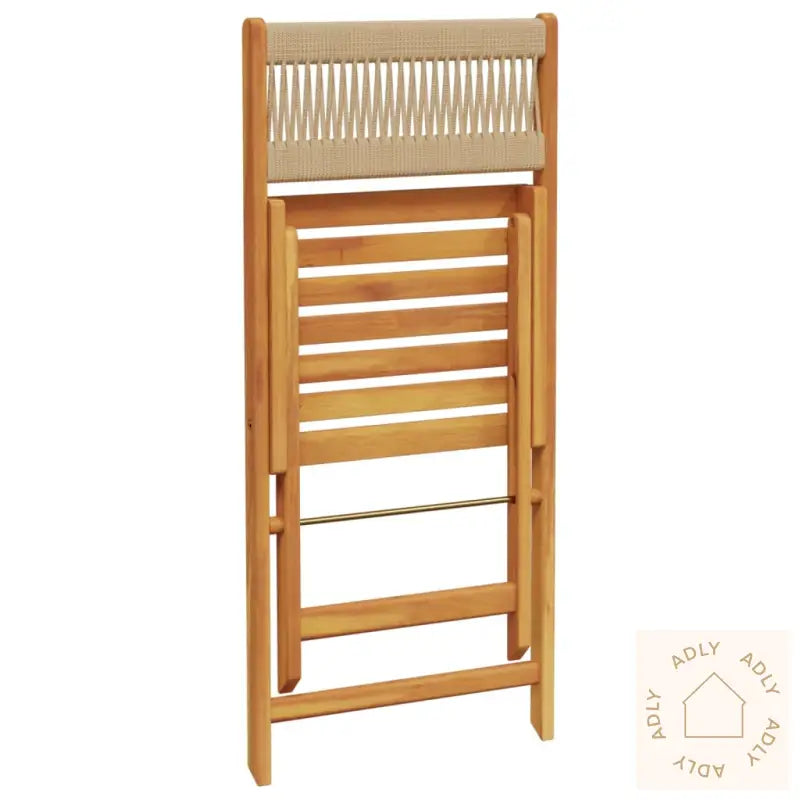 Bistrosett 3 Deler Beige Polypropylen Og Heltre