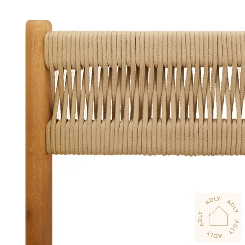 Bistrosett 3 Deler Beige Polypropylen Og Heltre