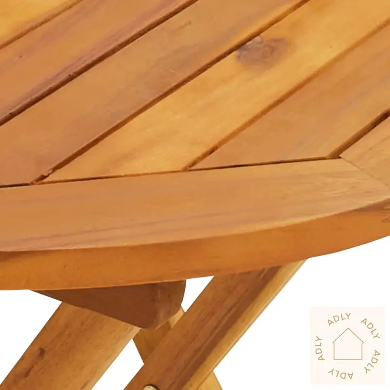 Bistrosett 3 Deler Bladmønster Stoff Og Heltre