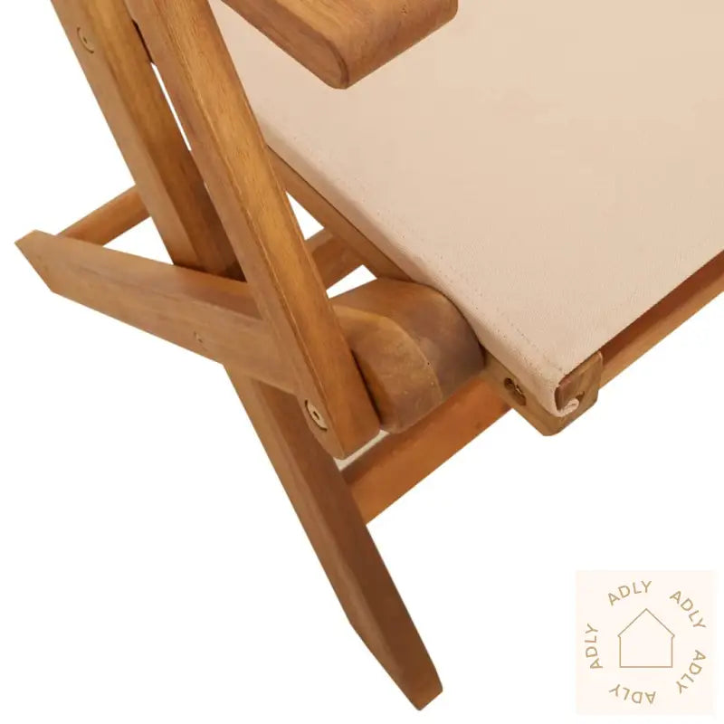 Bistrosett 3 Deler Beige Stoff Og Heltre