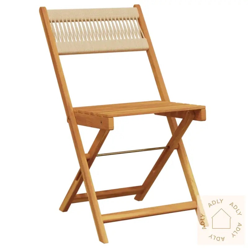 Bistrosett 3 Deler Beige Polypropylen Og Heltre