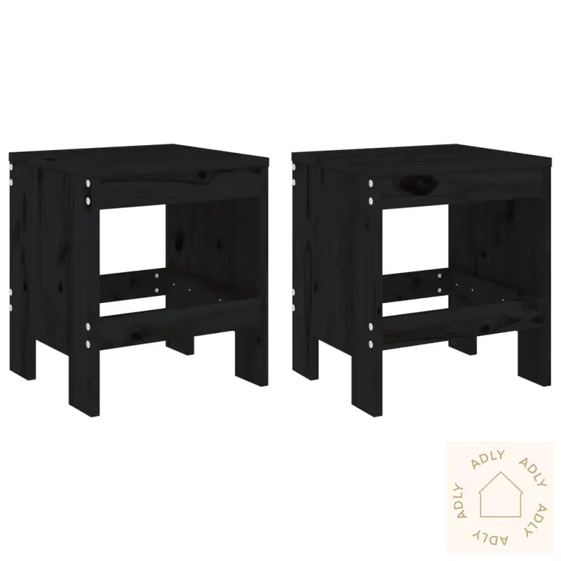 Hagebistrosett Svart 3 Deler Heltre Furu
