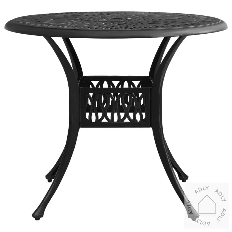 Bistrosett 3 Deler Støpt Aluminium Svart