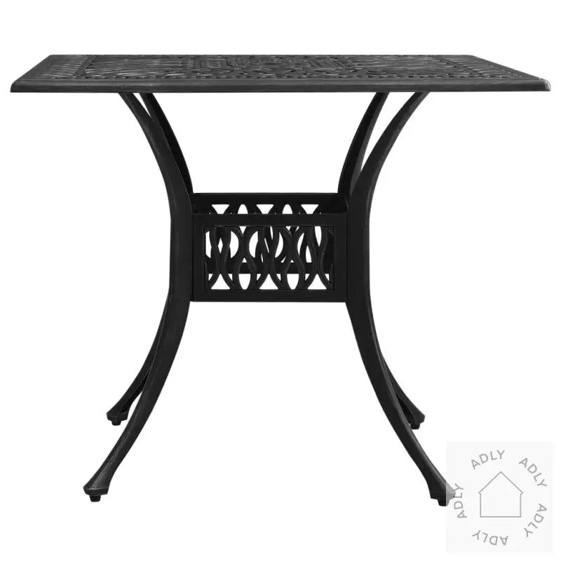 Bistrosett 3 Deler Støpt Aluminium Svart