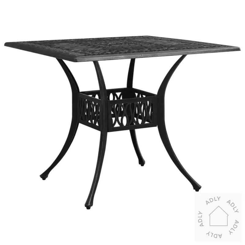 Bistrosett 3 Deler Støpt Aluminium Svart