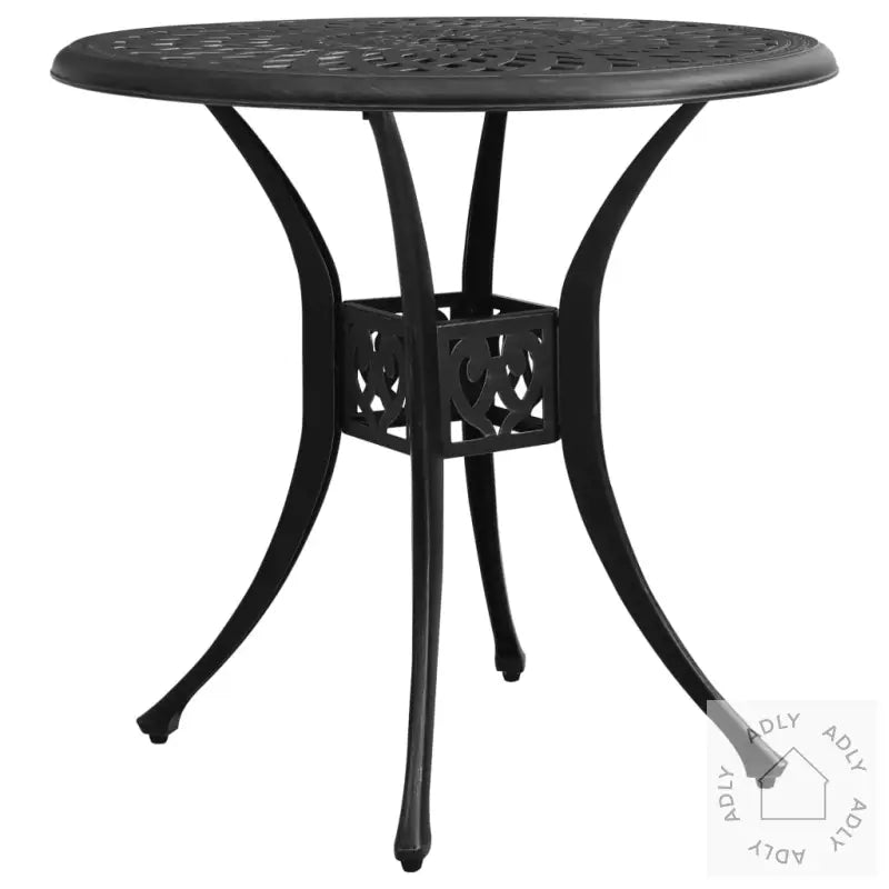 Bistrosett 3 Deler Støpt Aluminium Svart