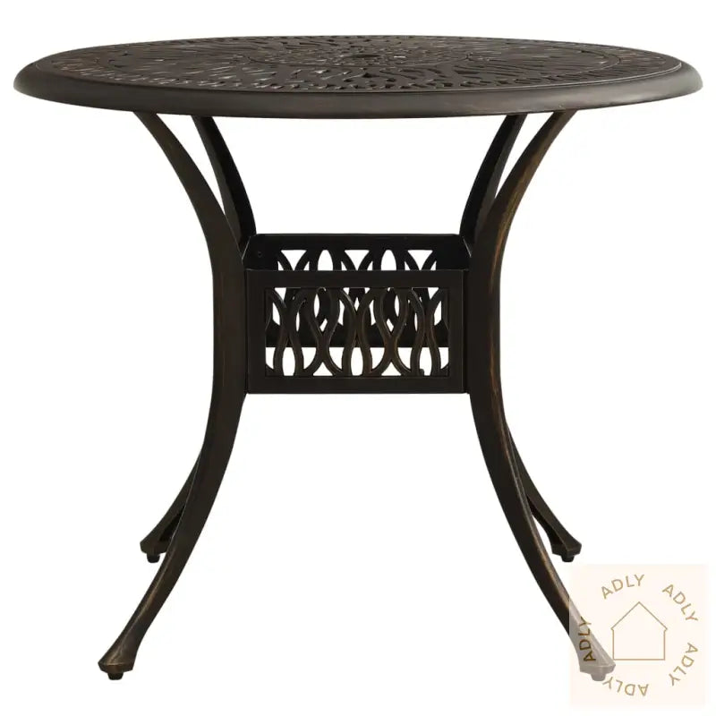 Bistrosett 3 Deler Støpt Aluminium Bronse