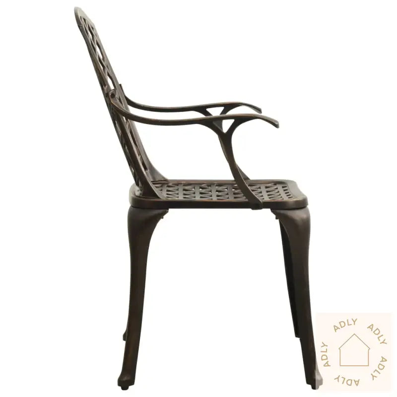 Bistrosett 5 Deler Støpt Aluminium Bronse