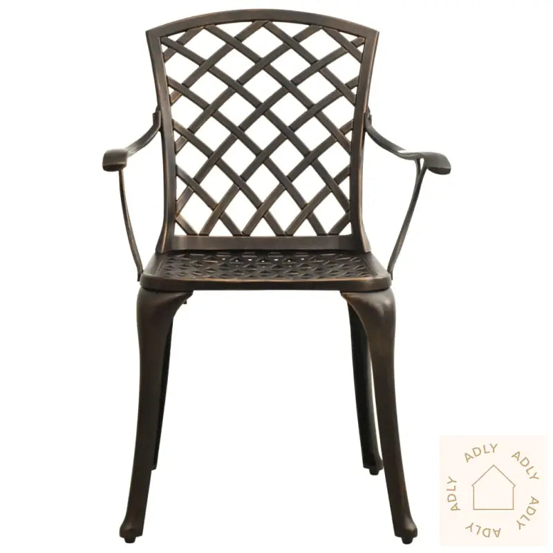 Bistrosett 5 Deler Støpt Aluminium Bronse