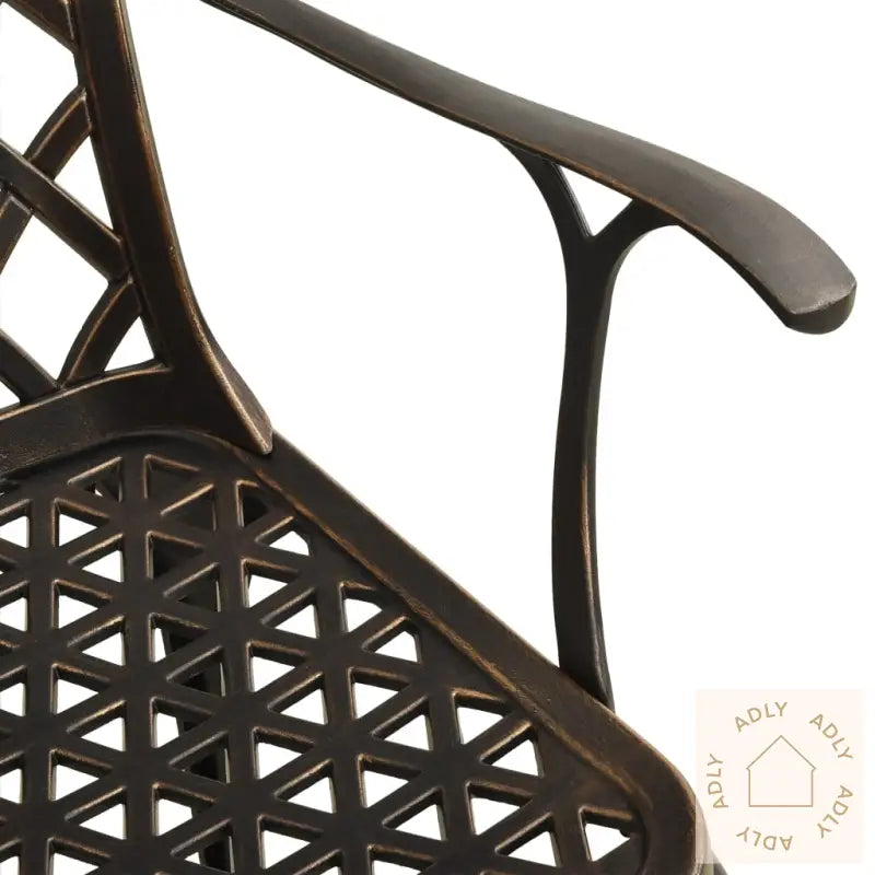 Bistrosett 5 Deler Støpt Aluminium Bronse