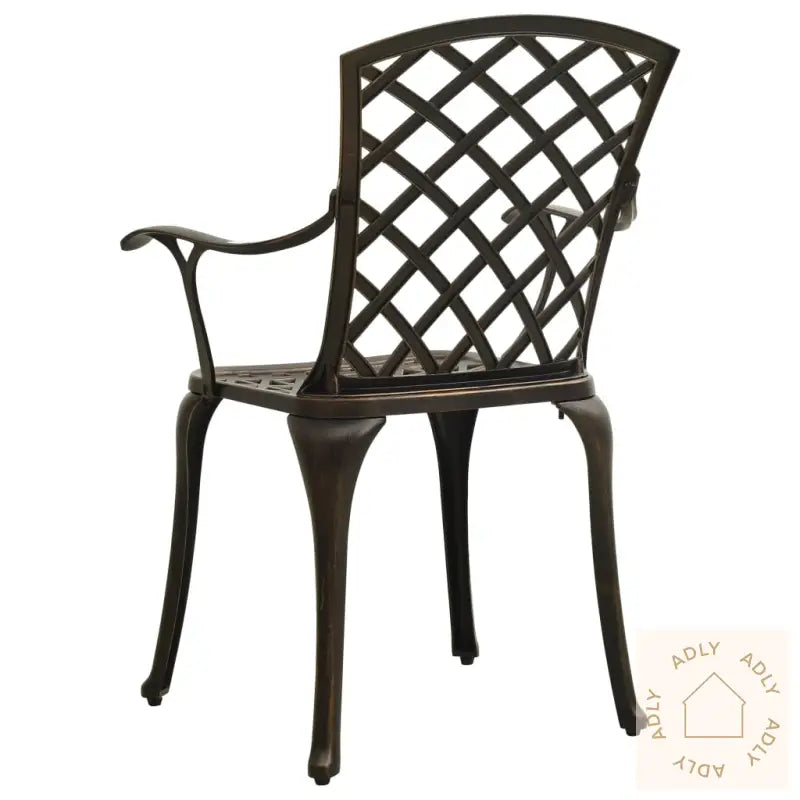 Bistrosett 5 Deler Støpt Aluminium Bronse