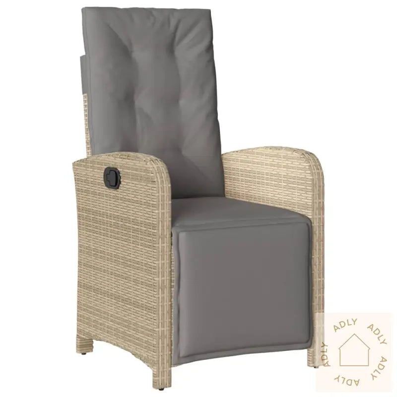 Bistrosett 3 Deler Med Puter Beige Polyrotting