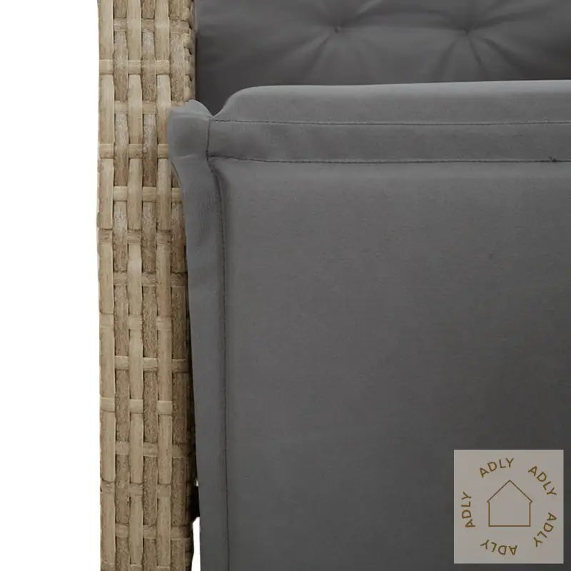 Bistrosett 3 Deler Med Puter Beige Polyrotting