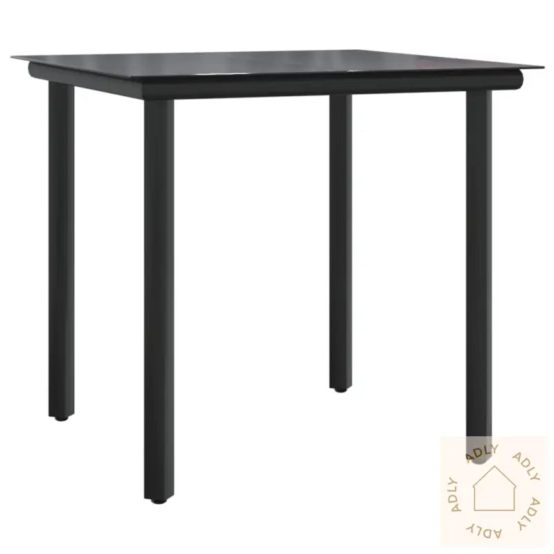 Bistrosett 3 Deler Med Puter Svart Polyrotting