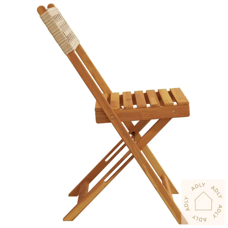 Bistrostoler 2 Stk Beige Heltre Akasie Og Polyrotting
