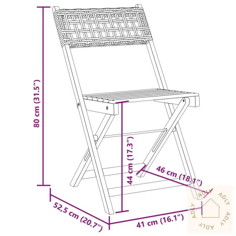 Bistrostoler 2 Stk Beige Heltre Akasie Og Polyrotting