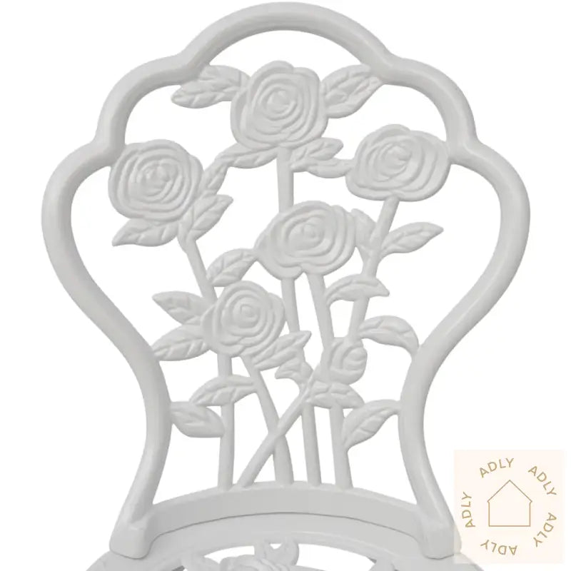 Bistrostoler 2 Stk Støpt Aluminium Hvit