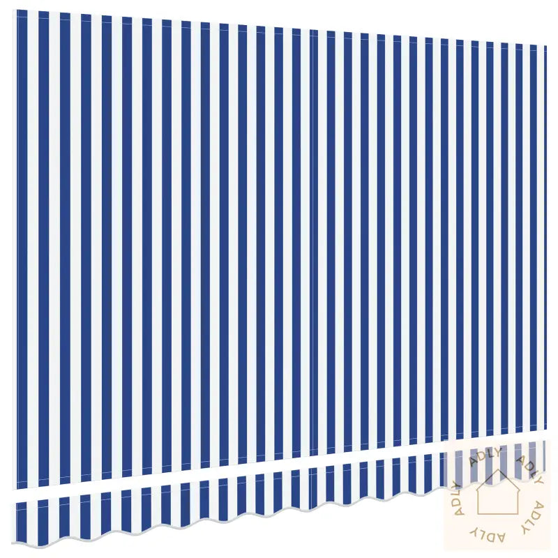 Markise Erstatningsduk For 3.5M X 2M Ramme Blå Og Hvit