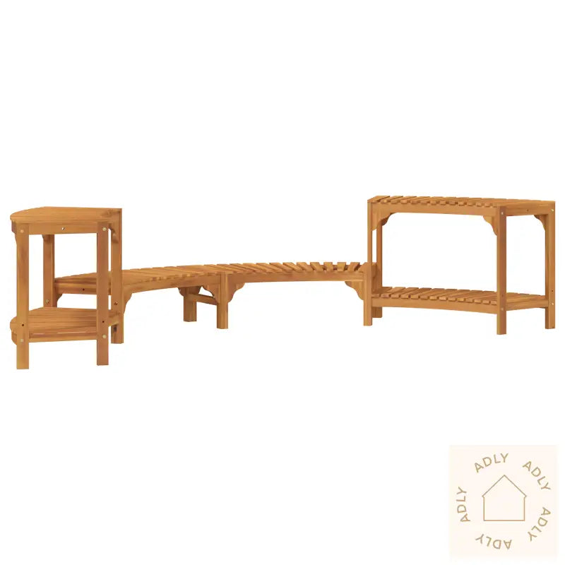 Boblebad Område Halvrund 252X111.5X55.5 Cm Solid Tre Akasietre