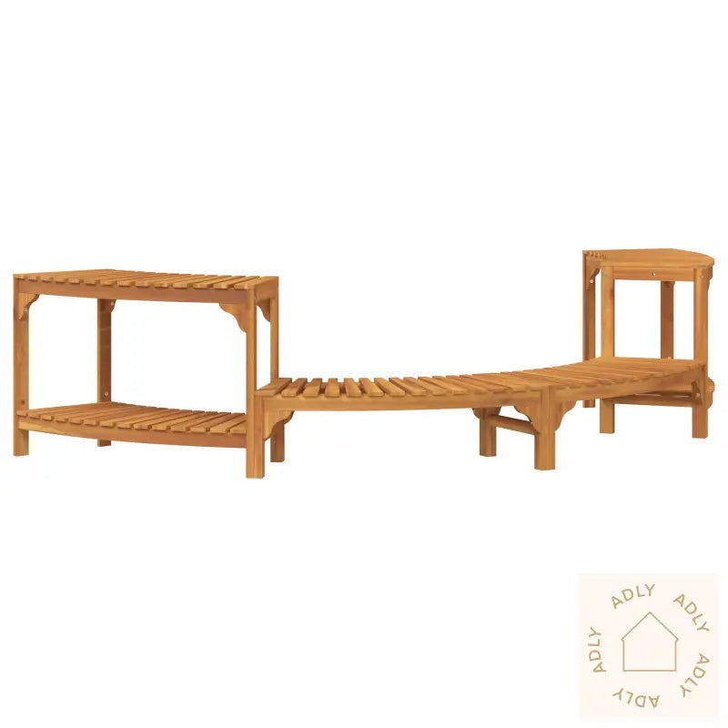 Boblebad Område Halvrund 252X111.5X55.5 Cm Solid Tre Akasietre