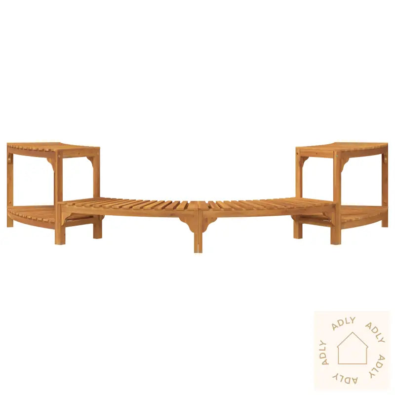 Boblebad Område Halvrund 252X111.5X55.5 Cm Solid Tre Akasietre