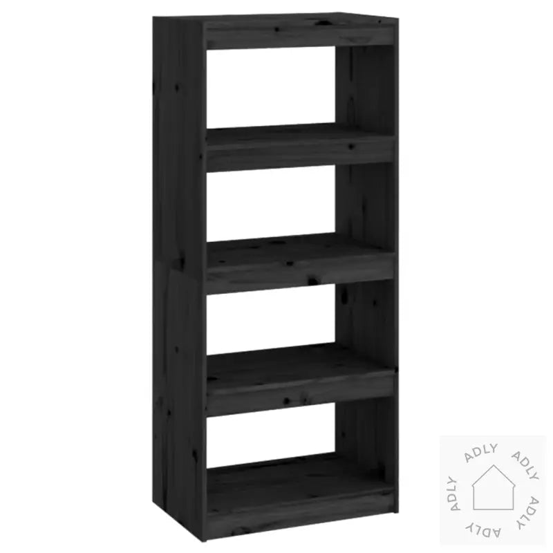Bokhylle/Romdeler Svart 60X30X135,5 Cm Heltre Furu