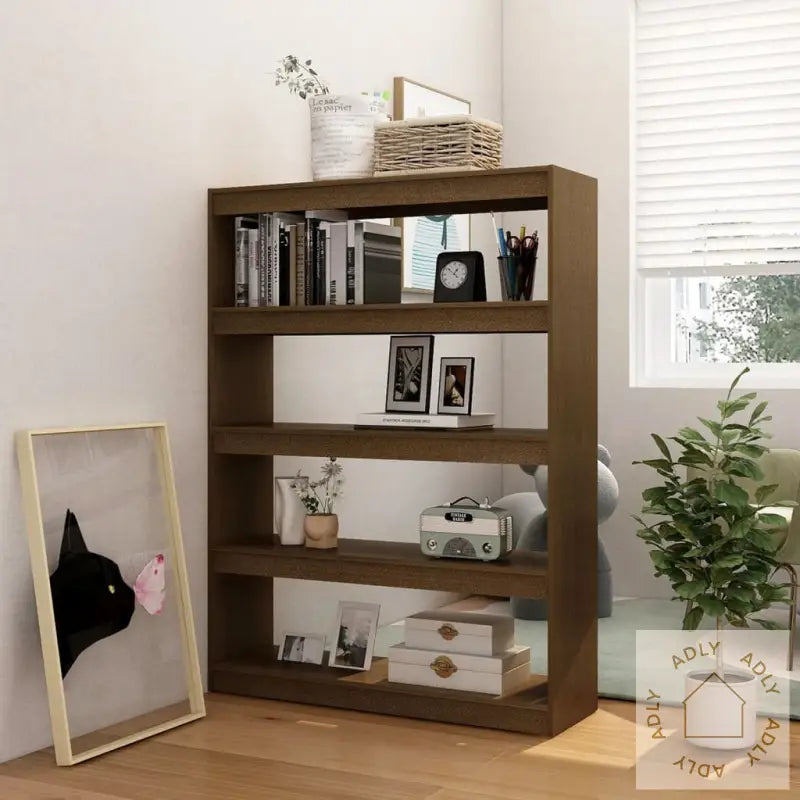 Bokhylle/Romdeler Honningbrun 100X30X135,5 Cm Heltre Furu