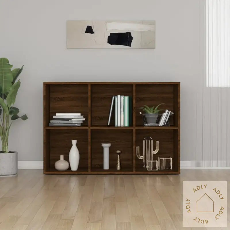 Bokhylle/Skjenk Brun Eik 66X30X98 Cm Konstruert Tre