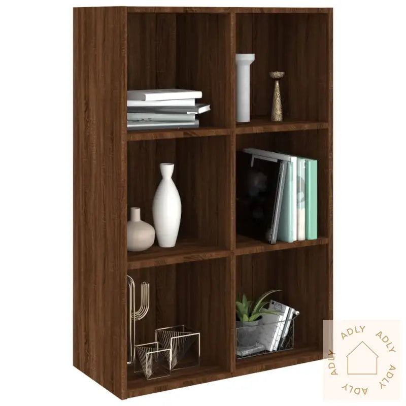 Bokhylle/Skjenk Brun Eik 66X30X98 Cm Konstruert Tre