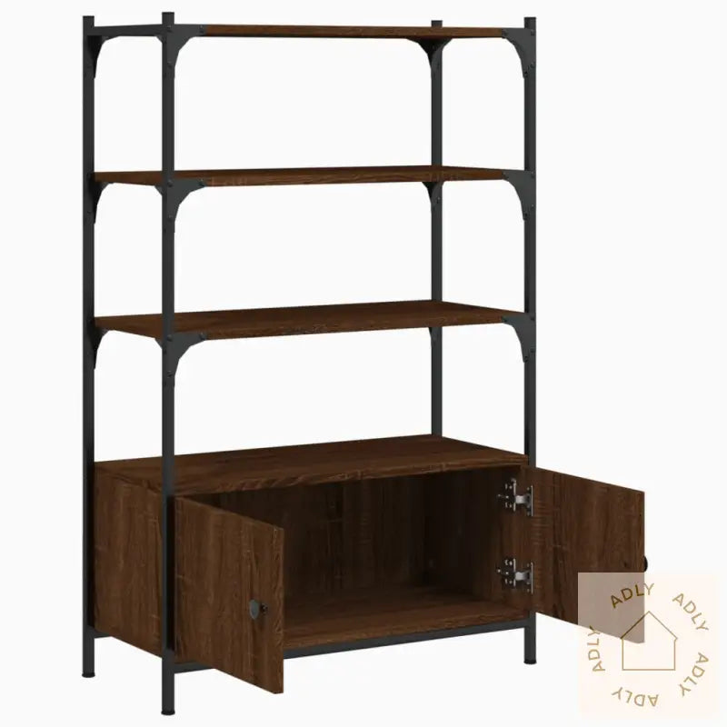 Bokhylle 3 Etasjer Brun Eik 70X30X109,5 Cm Konstruert Tre