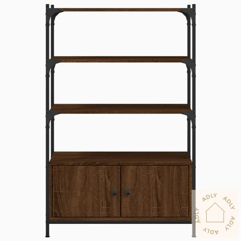 Bokhylle 3 Etasjer Brun Eik 70X30X109,5 Cm Konstruert Tre