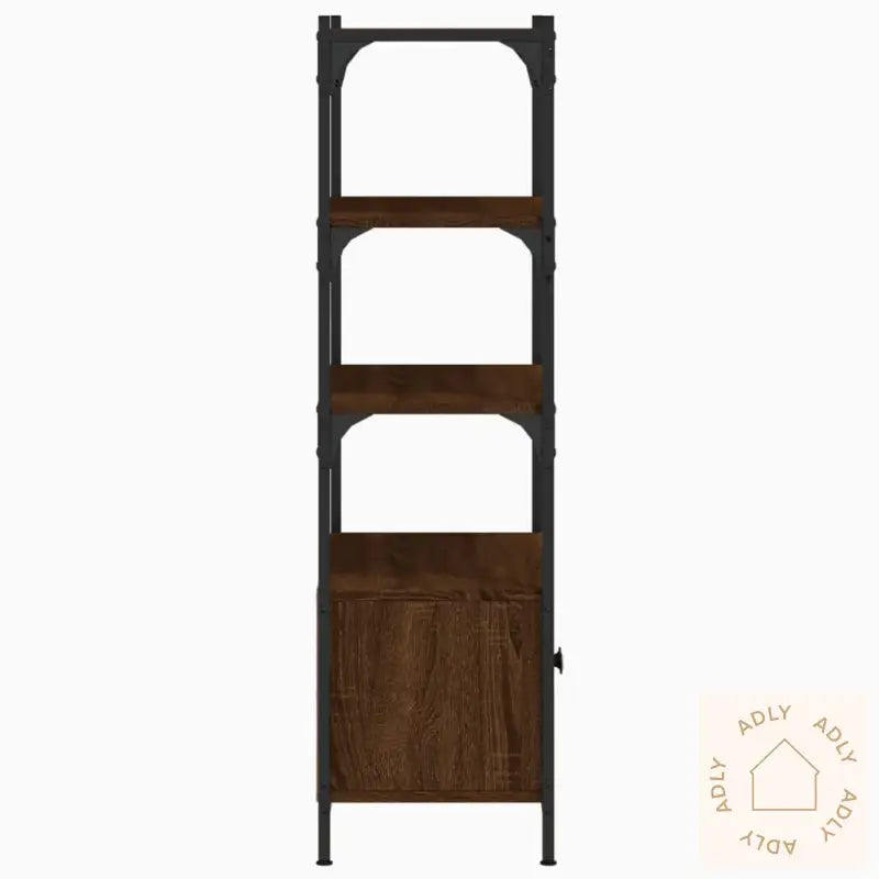 Bokhylle 3 Etasjer Brun Eik 70X30X109,5 Cm Konstruert Tre