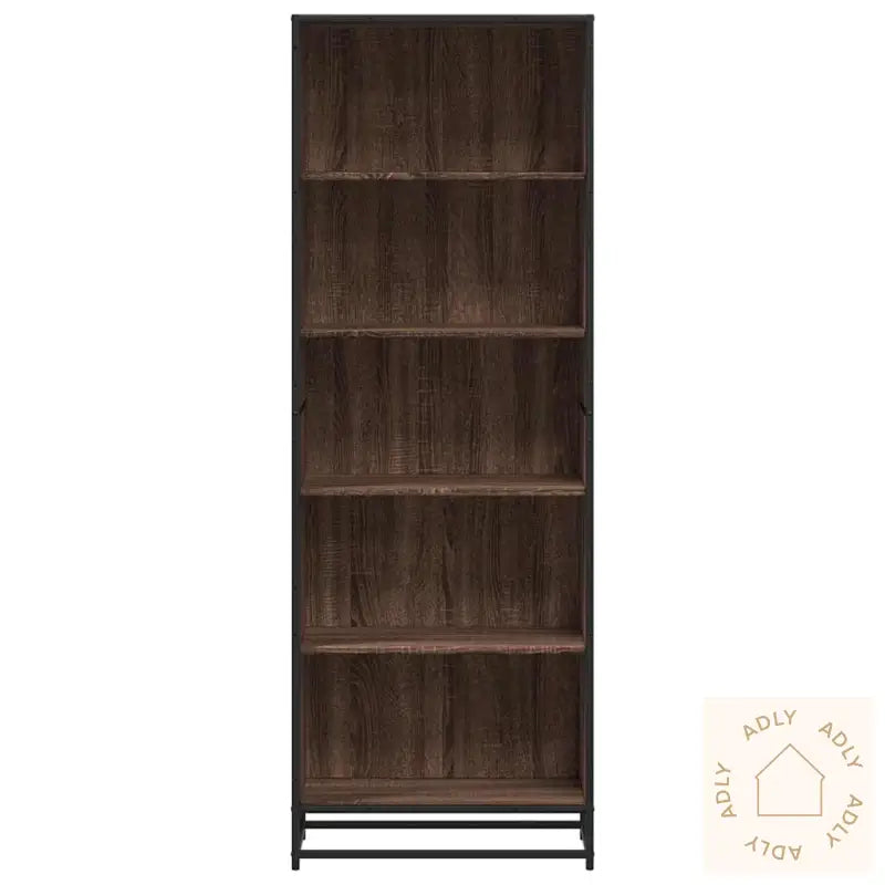 Bokhylle Brun Eik 60X35X170,5 Cm Konstruert Tre