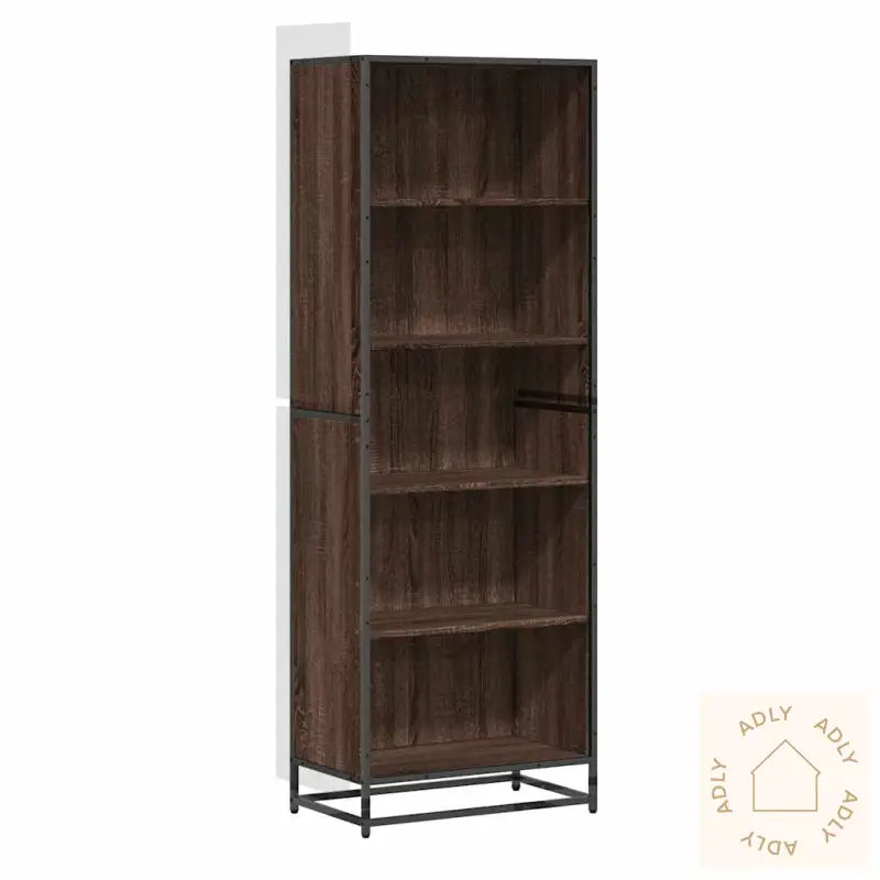 Bokhylle Brun Eik 60X35X170,5 Cm Konstruert Tre