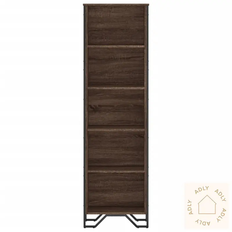 Bokhylle Brun Eik 50X31X169 Cm Konstruert Tre