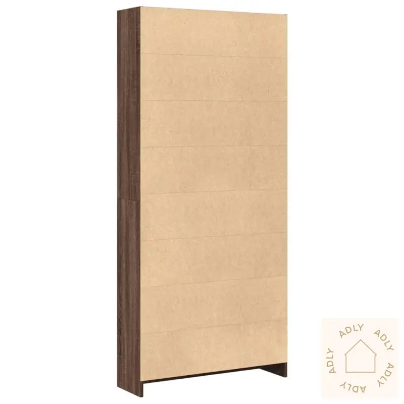 Bokhylle Brun Eik 80X24X176 Cm Konstruert Tre