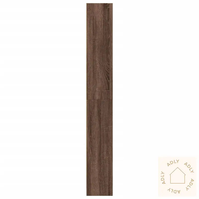 Bokhylle Brun Eik 80X24X176 Cm Konstruert Tre