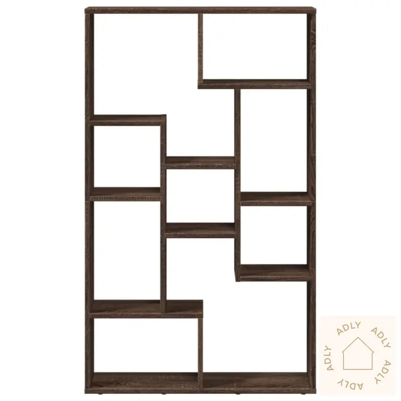 Bokhylle Brun Eik 72X20X120 Cm Konstruert Tre