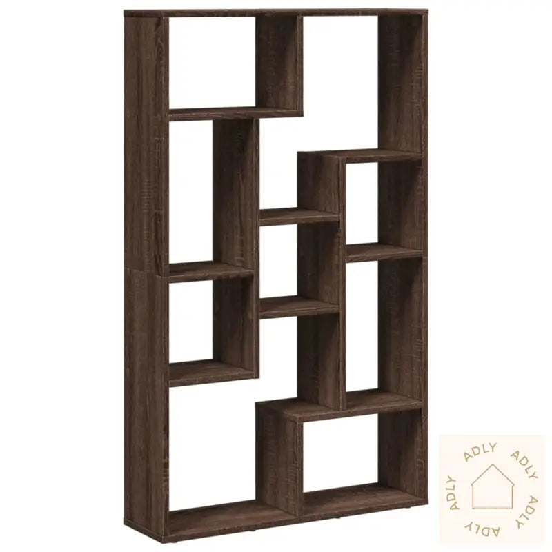 Bokhylle Brun Eik 72X20X120 Cm Konstruert Tre